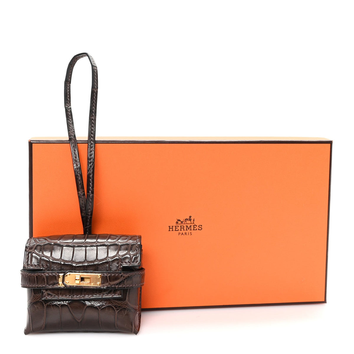Matte Alligator Festival Kelly Bag Charm Ebene