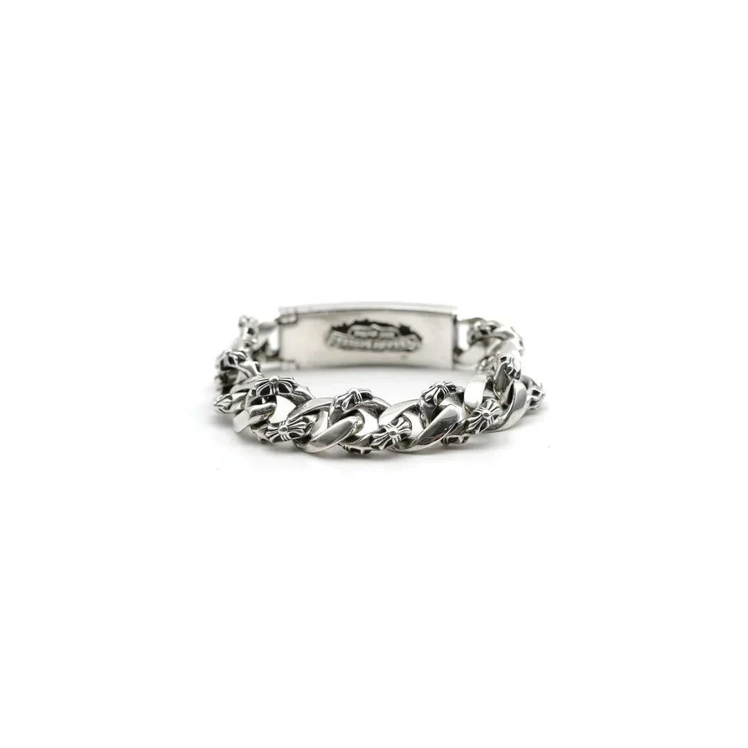 Chrome Hearts DAGGER ID FANCY LINK CLIP BRACELET -9