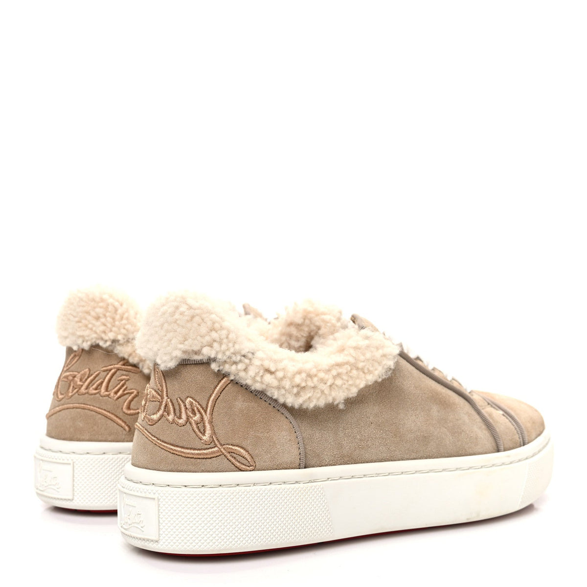 Suede Shearling Fun Vierissima Flat Sneakers 38 Atlas