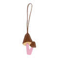 Lambskin Epsom Suede Petit H Mushroom Charm Kraft Mauve Sylvestre Beige Albatre