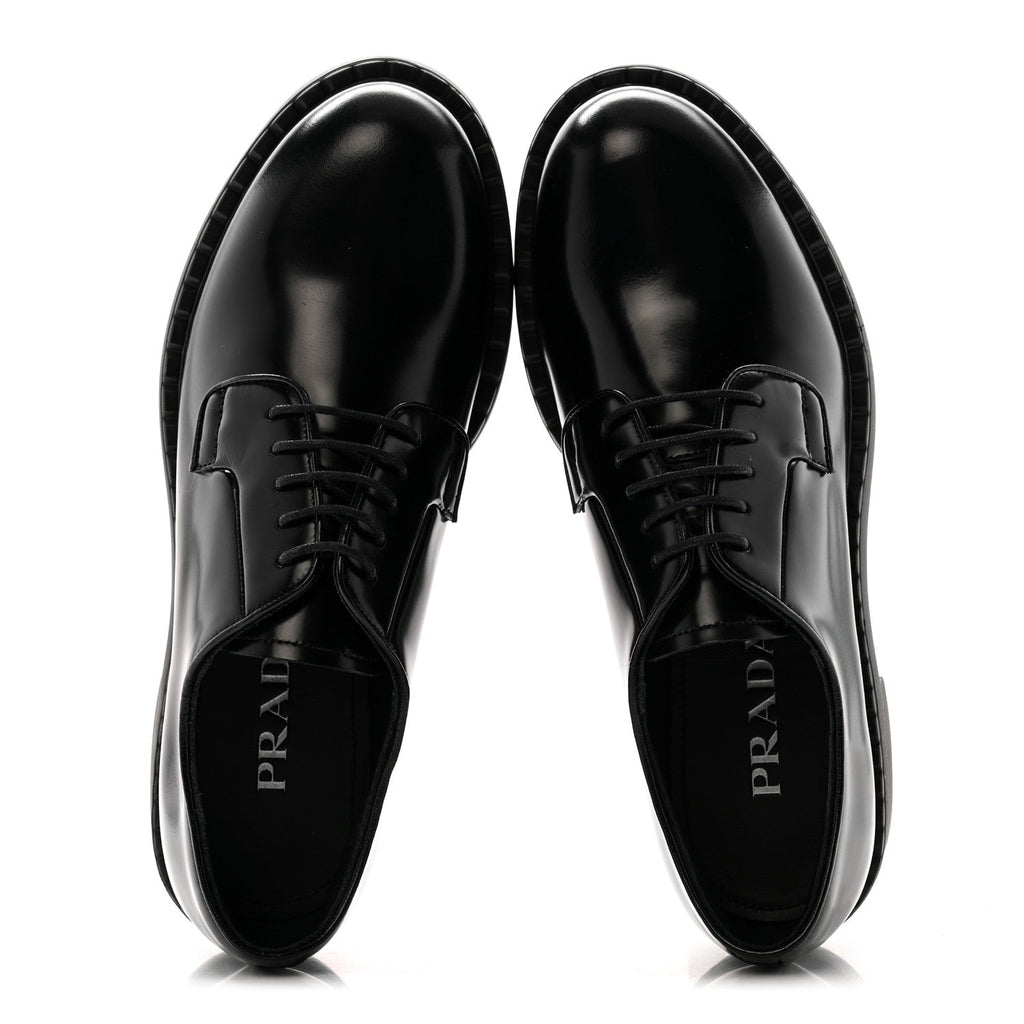 Spazzolato Calzature Donna 50mm Derby Loafers 39 Black