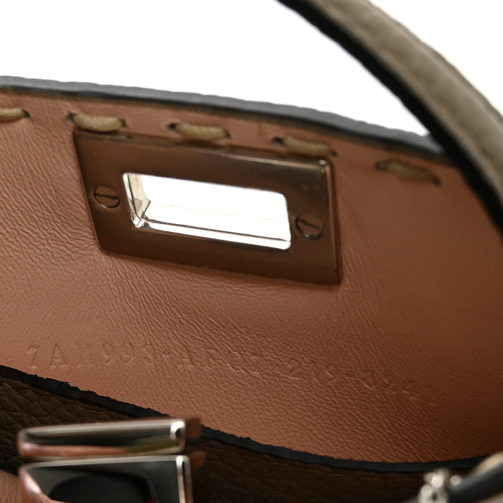 Vitello Stampa Granata Macro Stitchings Pico Peekaboo Charm Tartufo
