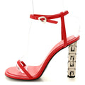 Smooth Nappa G Cube 105mm Sandals 39 Red