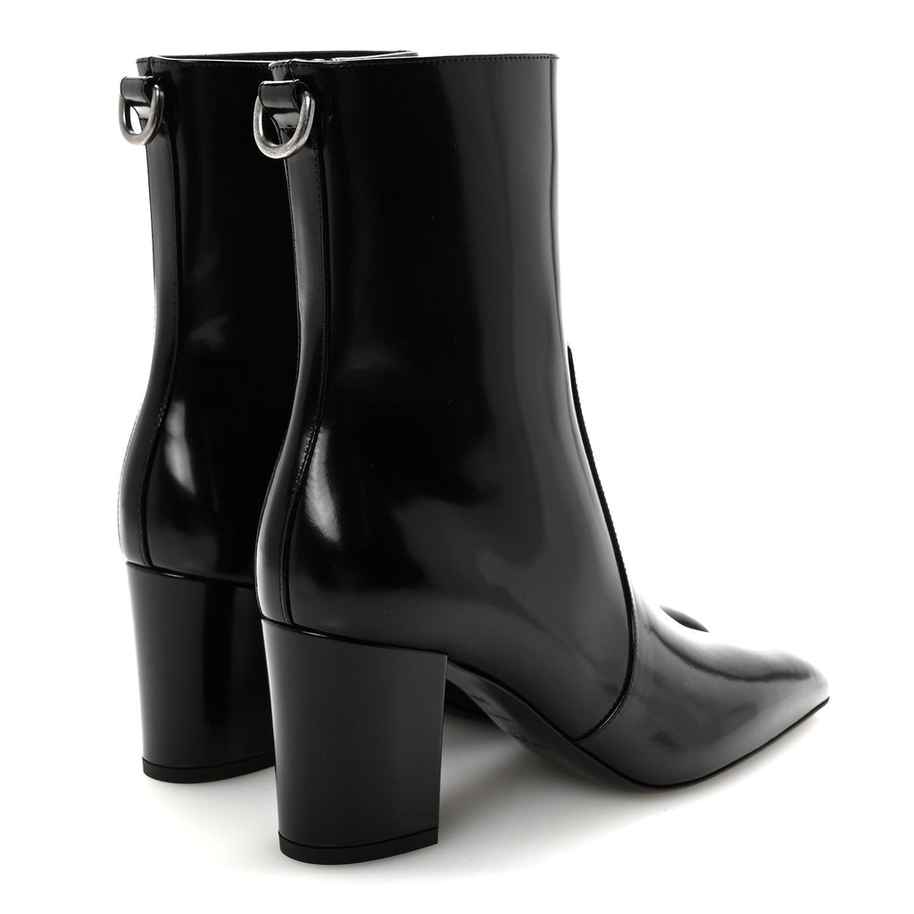 Vitello Marilyn Betty 70 Ankle Zip Boots 36.5 Black