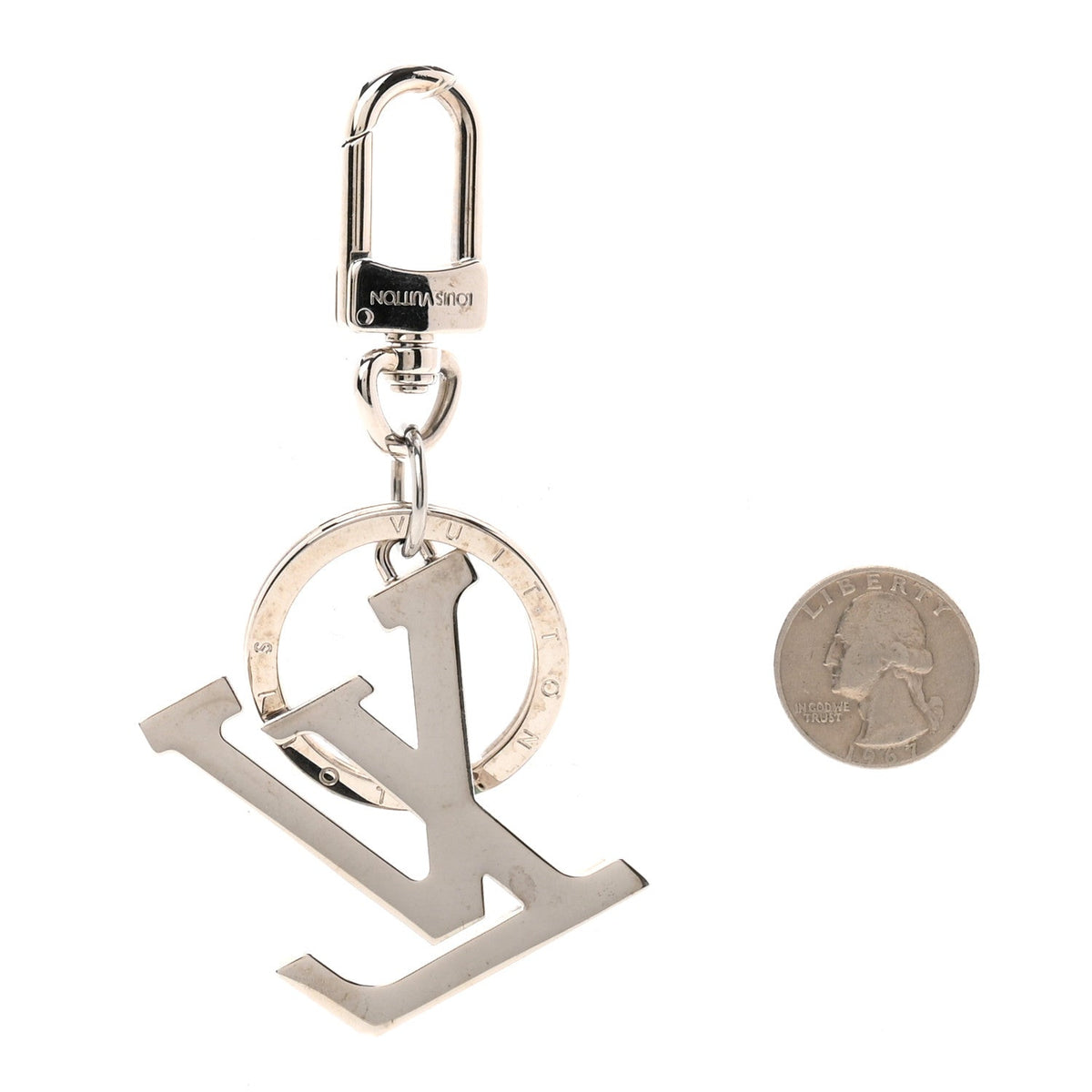 LV Spotlight Bag Charm Key Holder Green