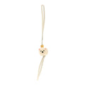 Calfskin Felt Chow Chow Bag Charm Soft White