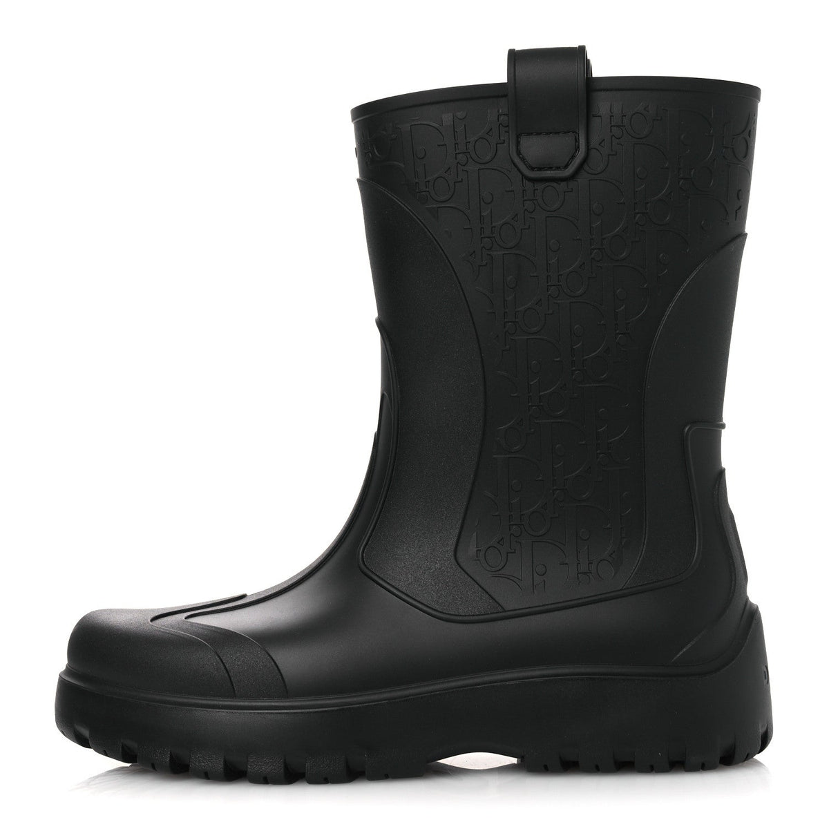 Rubber Oblique Mens Garden Rain Boots 43 Black