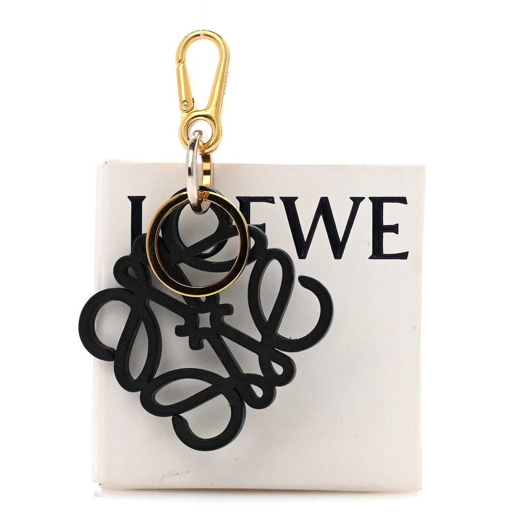 Calfskin Anagram Bag Charm Key Holder Rosemary