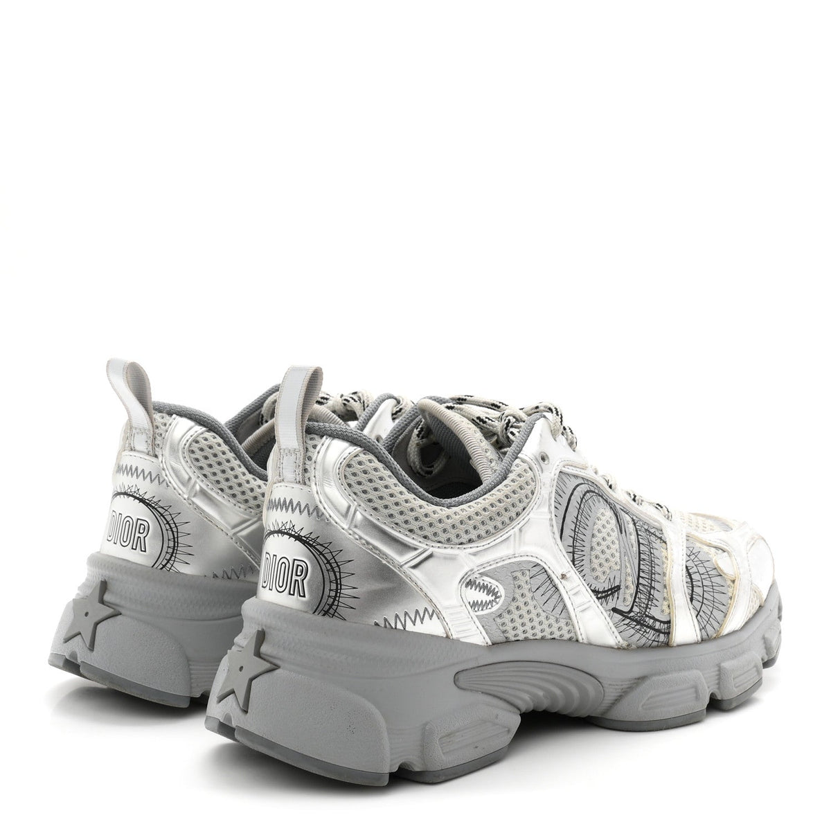 Technical Mesh Dior Chrono Sneakers 38 Silver