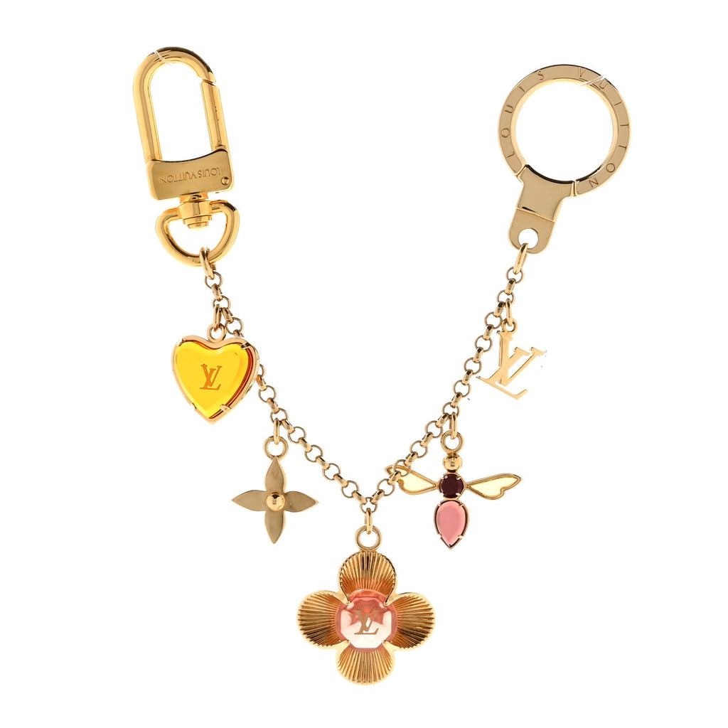 Bee Flower Chain Key Charm