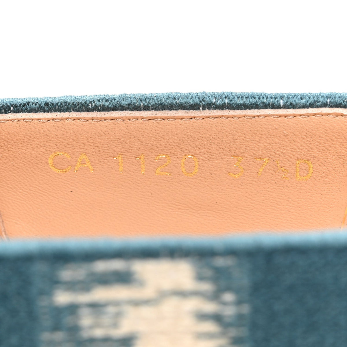 Cotton D-Stripes Embroidered Granville 15mm Espadrilles 37.5 Deep Ocean