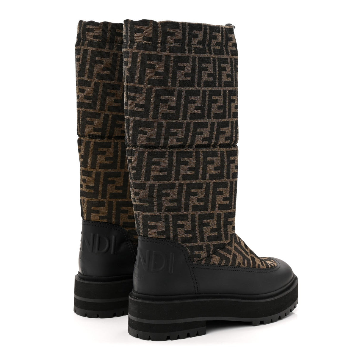 Nylon Jacquard Vitello FF Ski Boots 39 Tobacco Black