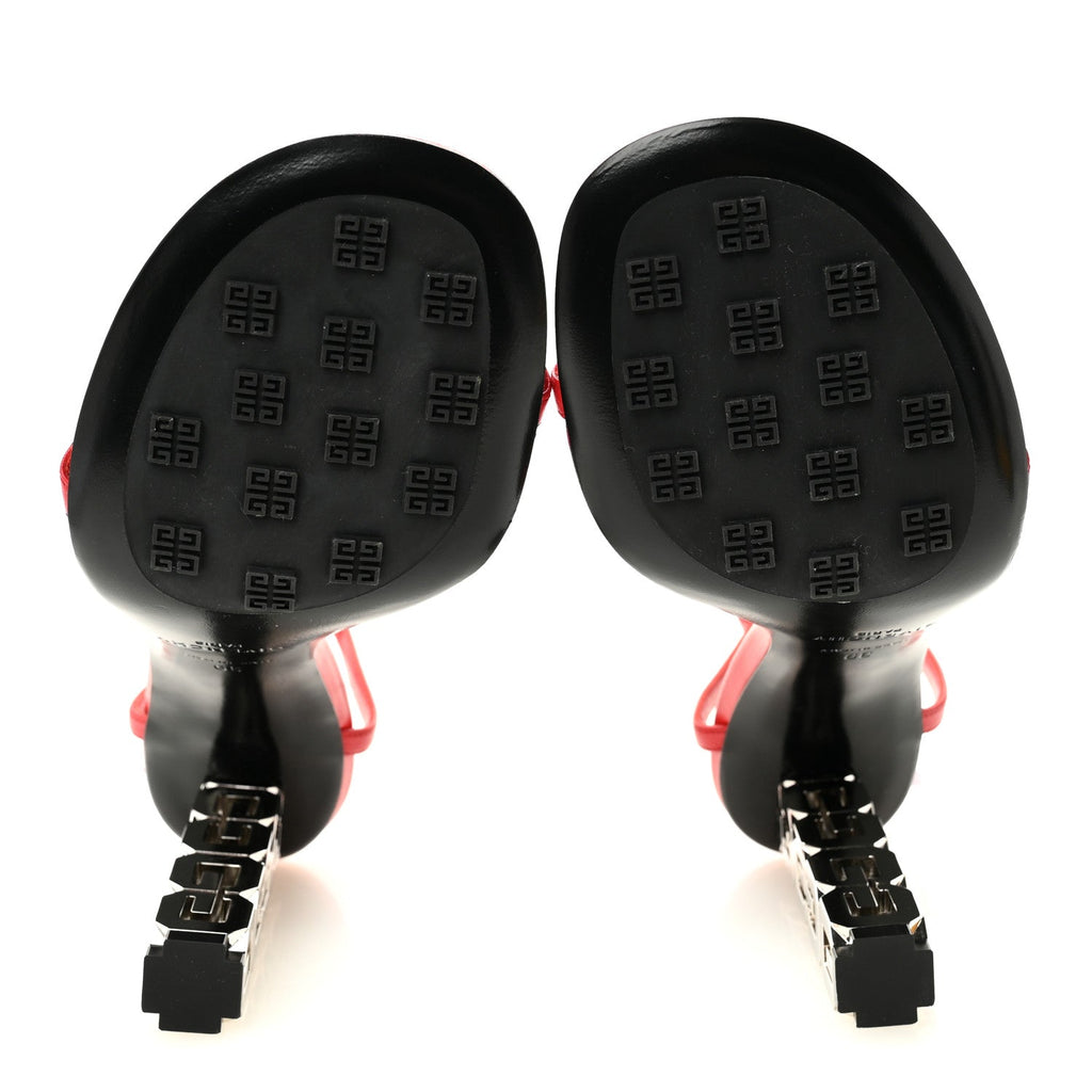 Smooth Nappa G Cube 105mm Sandals 39 Red
