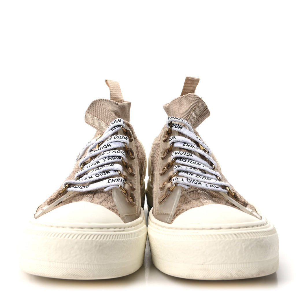 Technical Cannage Womens Walk'n Dior High Top Sneakers 38.5 Nude