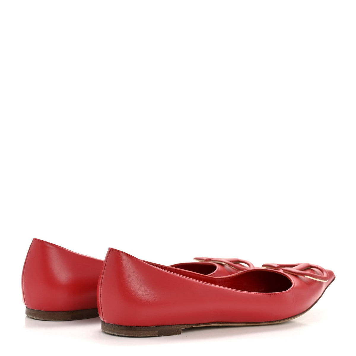 Nappa Vlogo Flats 38.5 Rouge Pur