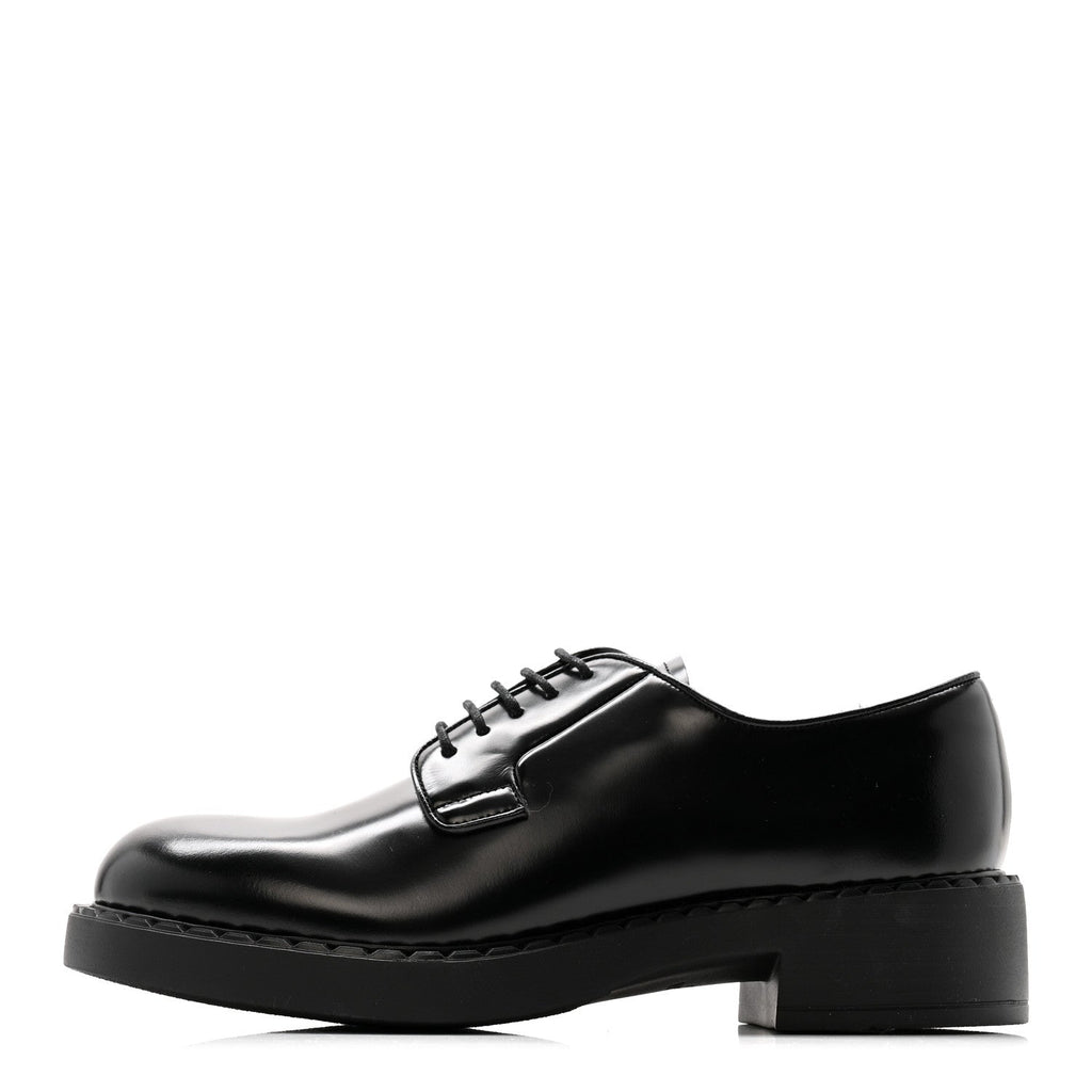 Spazzolato Calzature Donna 50mm Derby Loafers 39 Black