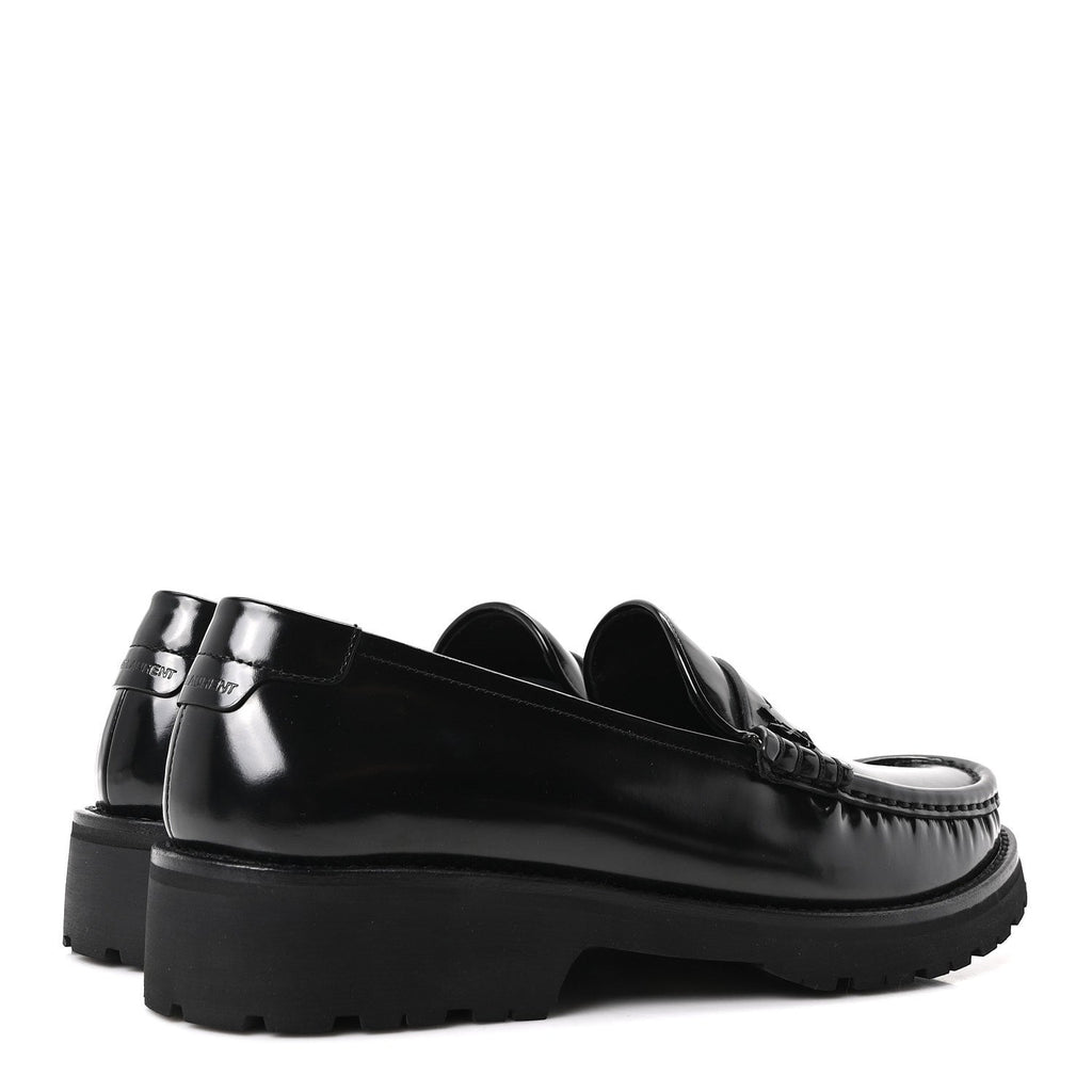 Glazed Calfskin Mens Master Le Loafer 15 Moccassins 43 Black