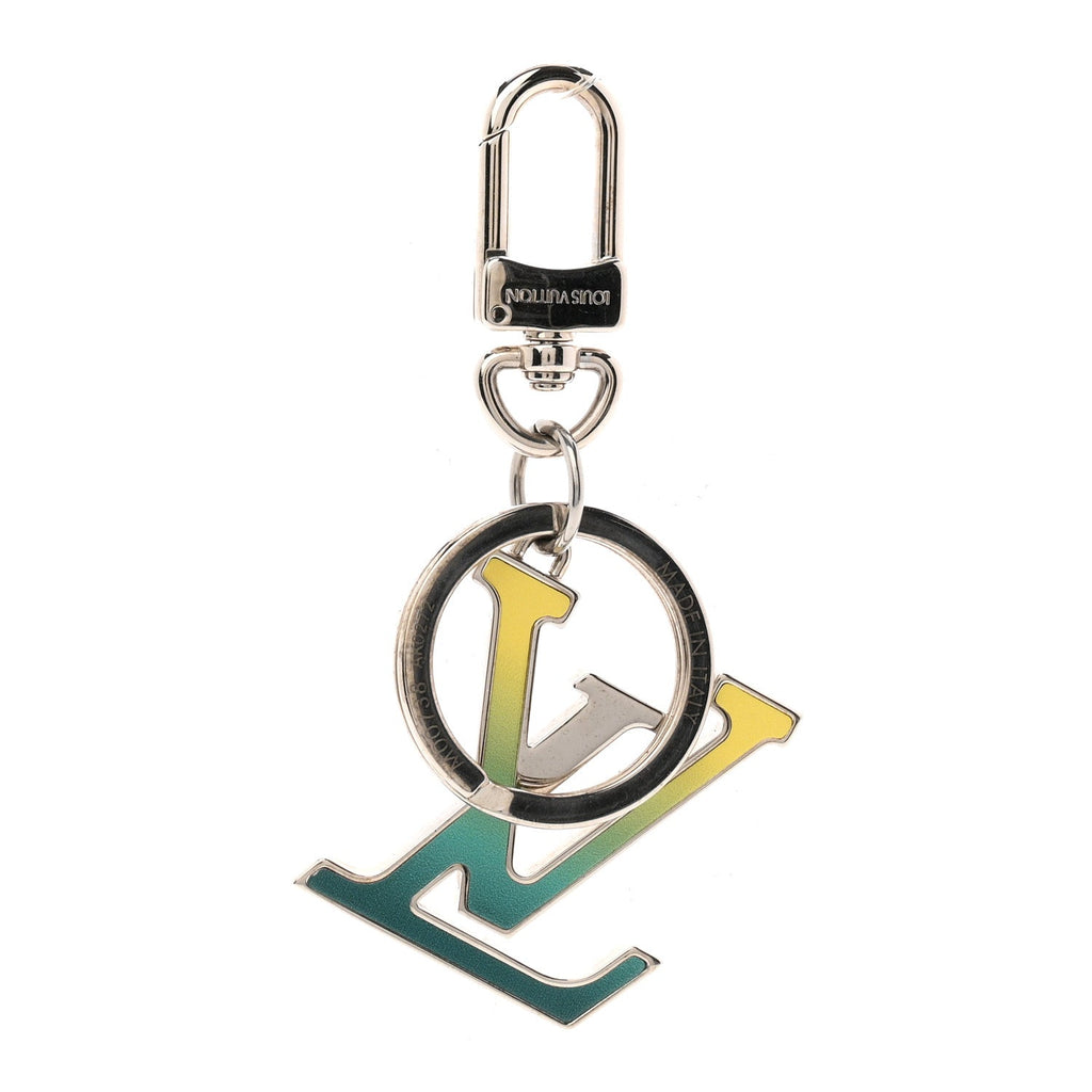 LV Spotlight Bag Charm Key Holder Green