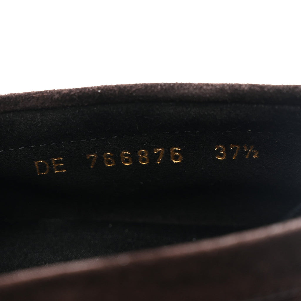 Suede Le Loafer 15 Penny Slippers 37.5 Dark Chocolate