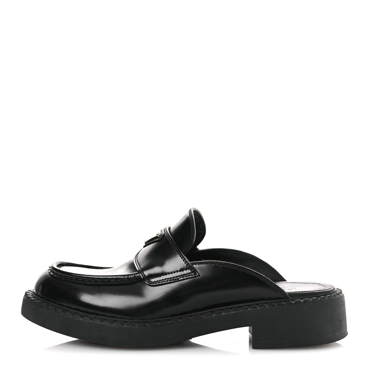 Spazzolato Triangle 40mm Loafer Mules 37 Black