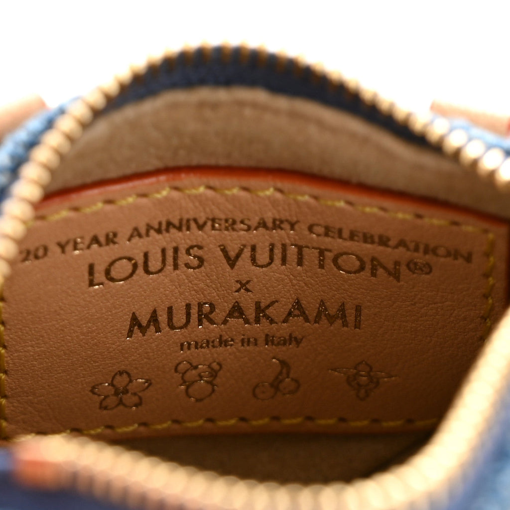 LV X TM Monogram Denim Cerises Micro Speedy Bag Charm Blue