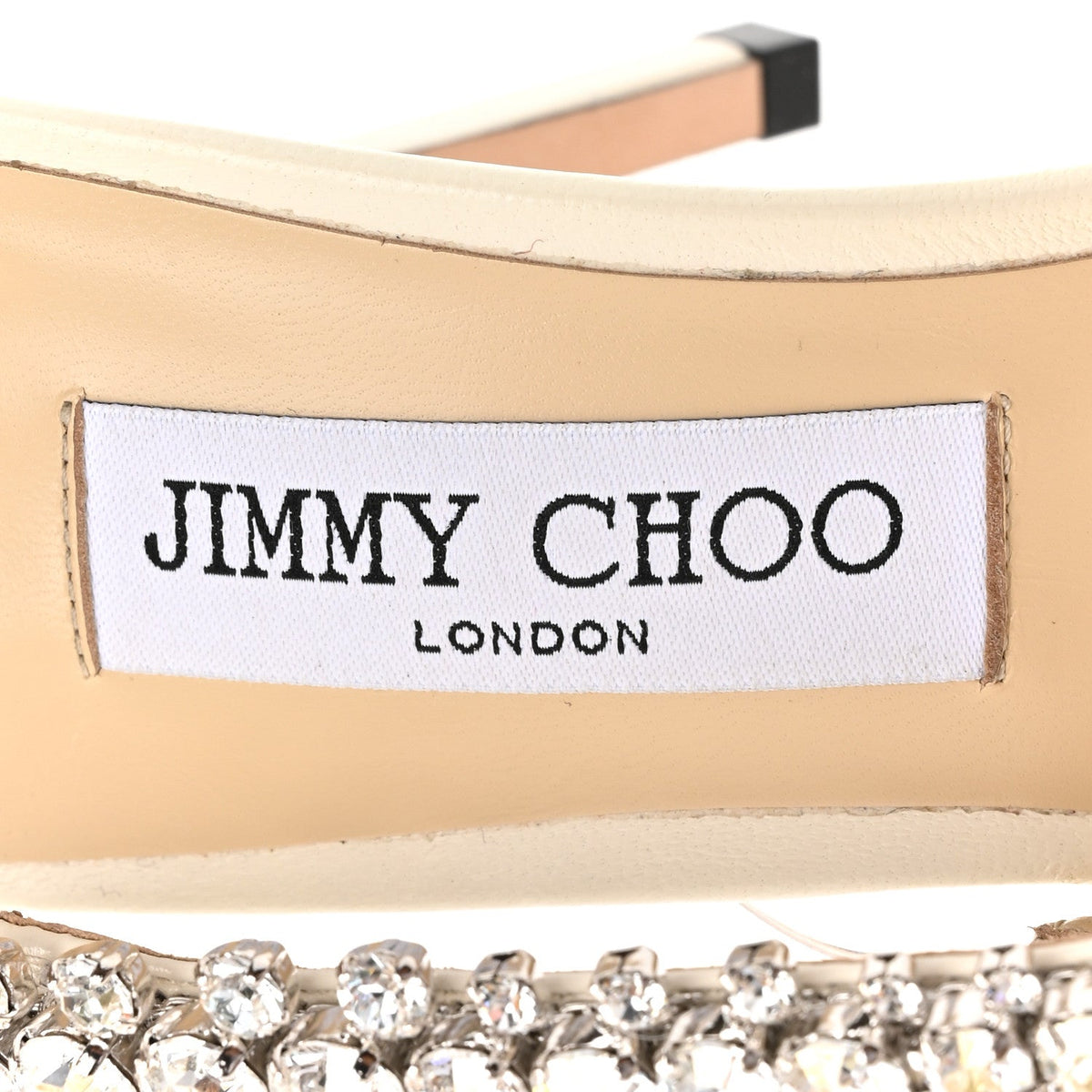 Nappa Crystal Josefine 100 Sandals 39 Latte