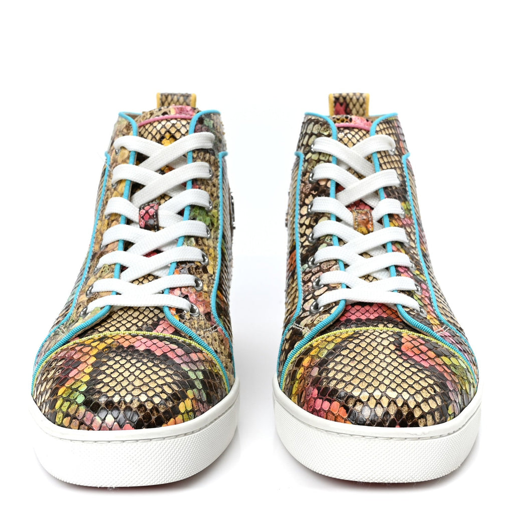 Snakeskin Mens Louis Flat Sneakers 40 Multicolor