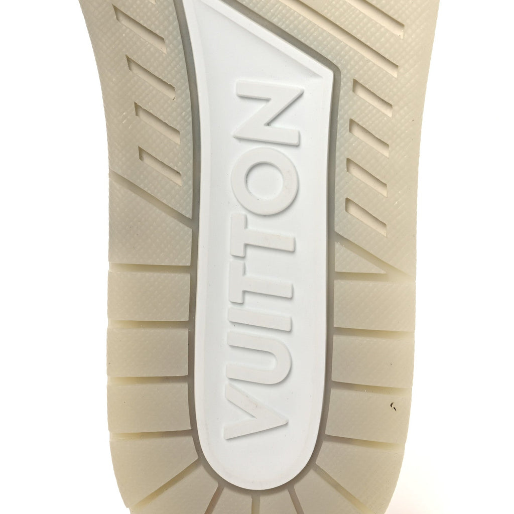 Calfskin Mens LV Trainer Sneakers 10 White