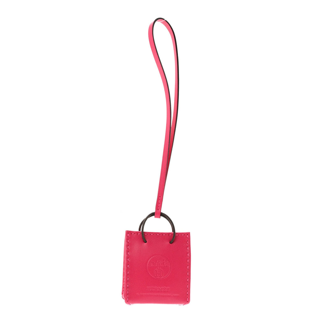 Milo Lambskin Swift Shopping Bag Charm Rose Mexico