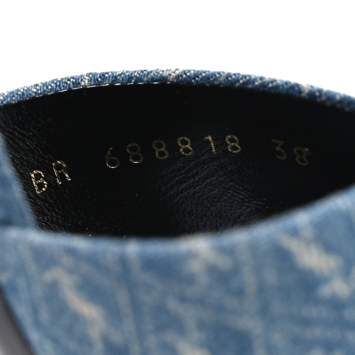 Denim Monogram La 16 Mule Sandals 38 Blue Jeans