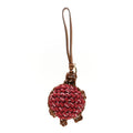 Nastro Soft Calfskin Turle Trick Bag Charm Tobacco Amarant