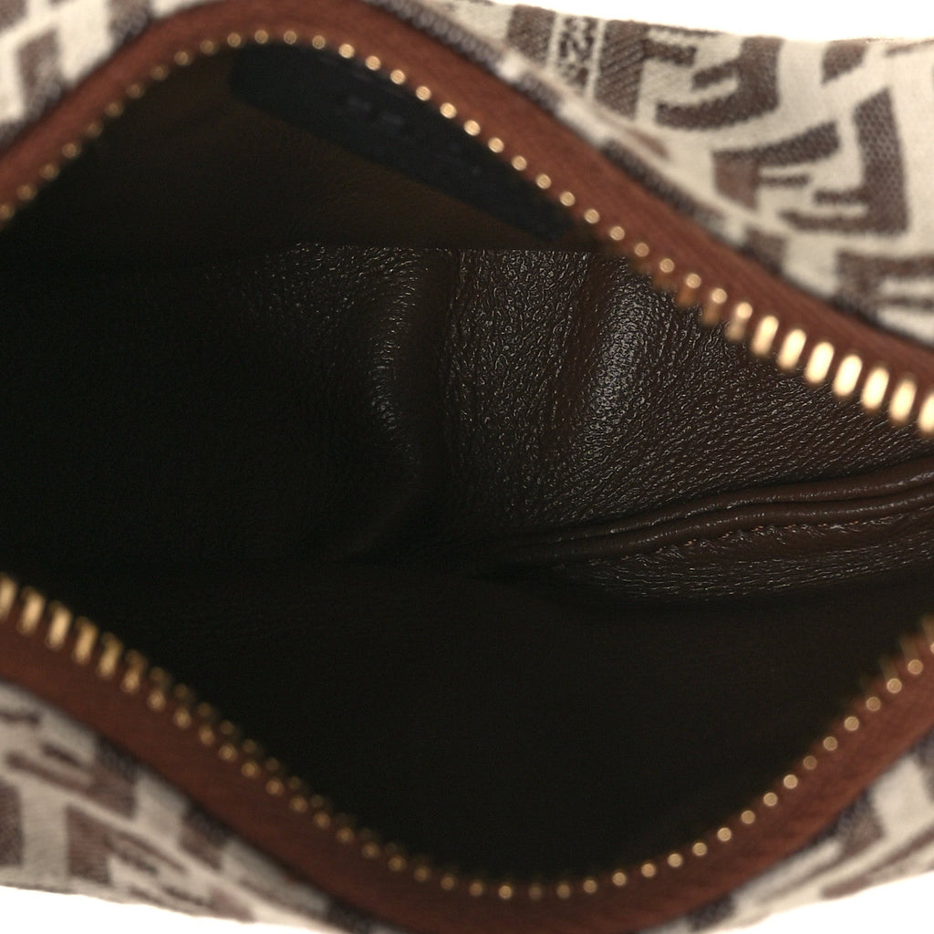 Fabric Jacquard FF 1974 Nano Fendigraphy Hobo Charm Beige