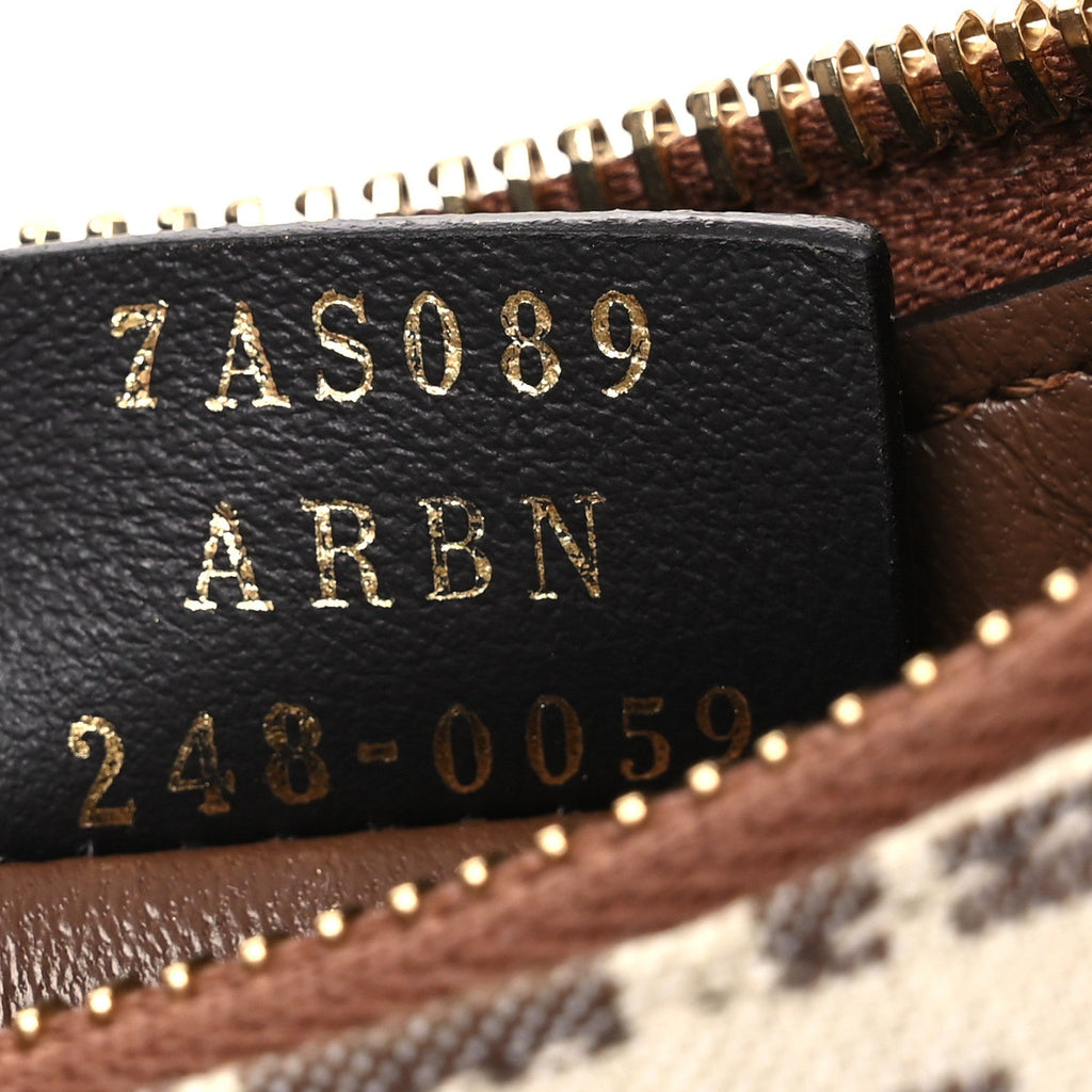 Fabric Jacquard FF 1974 Nano Fendigraphy Hobo Charm Beige