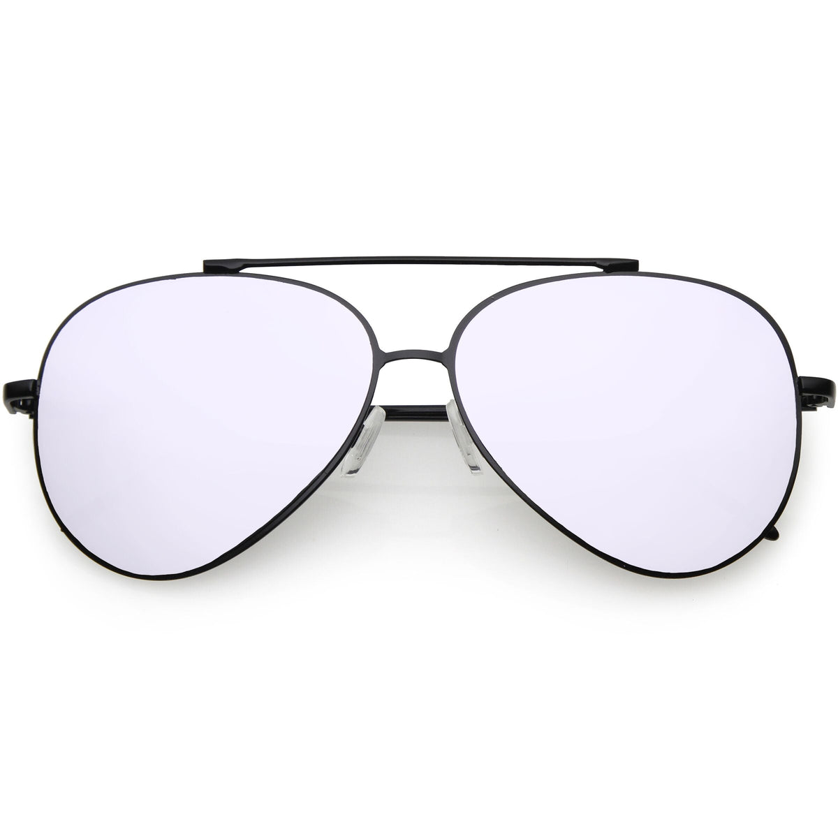 Retro Modern Mirrored Flat Lens Metal Aviator Sunglasses