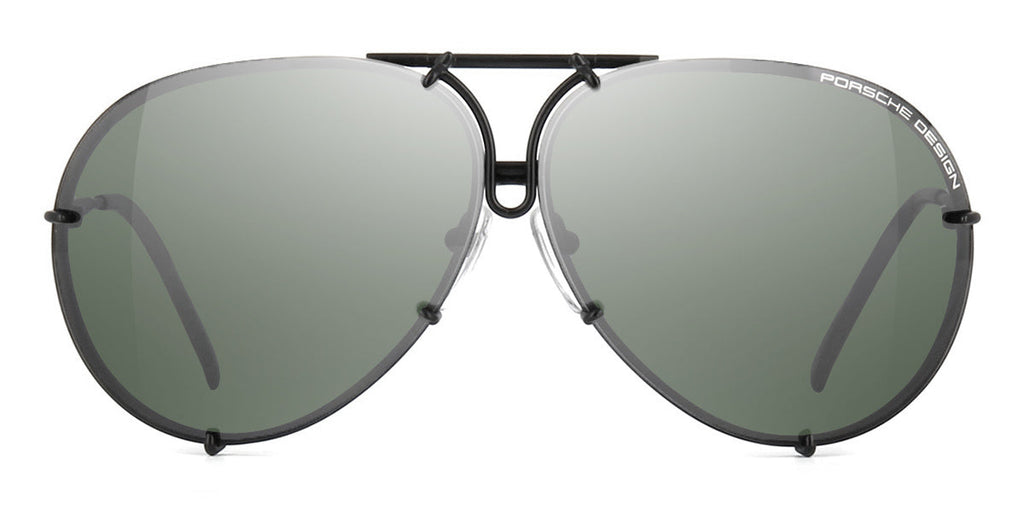 Porsche Design 8478 D Black Frame - Dk Green + Brown Lenses - As Seen On Khloe Kardashian & Kendall Jenner - Black Friday Special