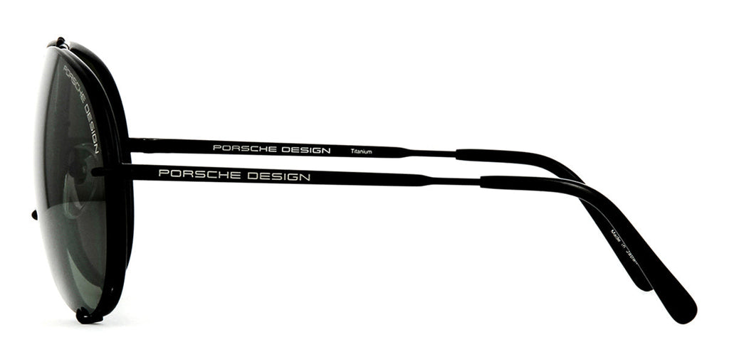 Porsche Design 8478 D Black Frame - Dk Green + Brown Lenses - As Seen On Khloe Kardashian & Kendall Jenner - Black Friday Special
