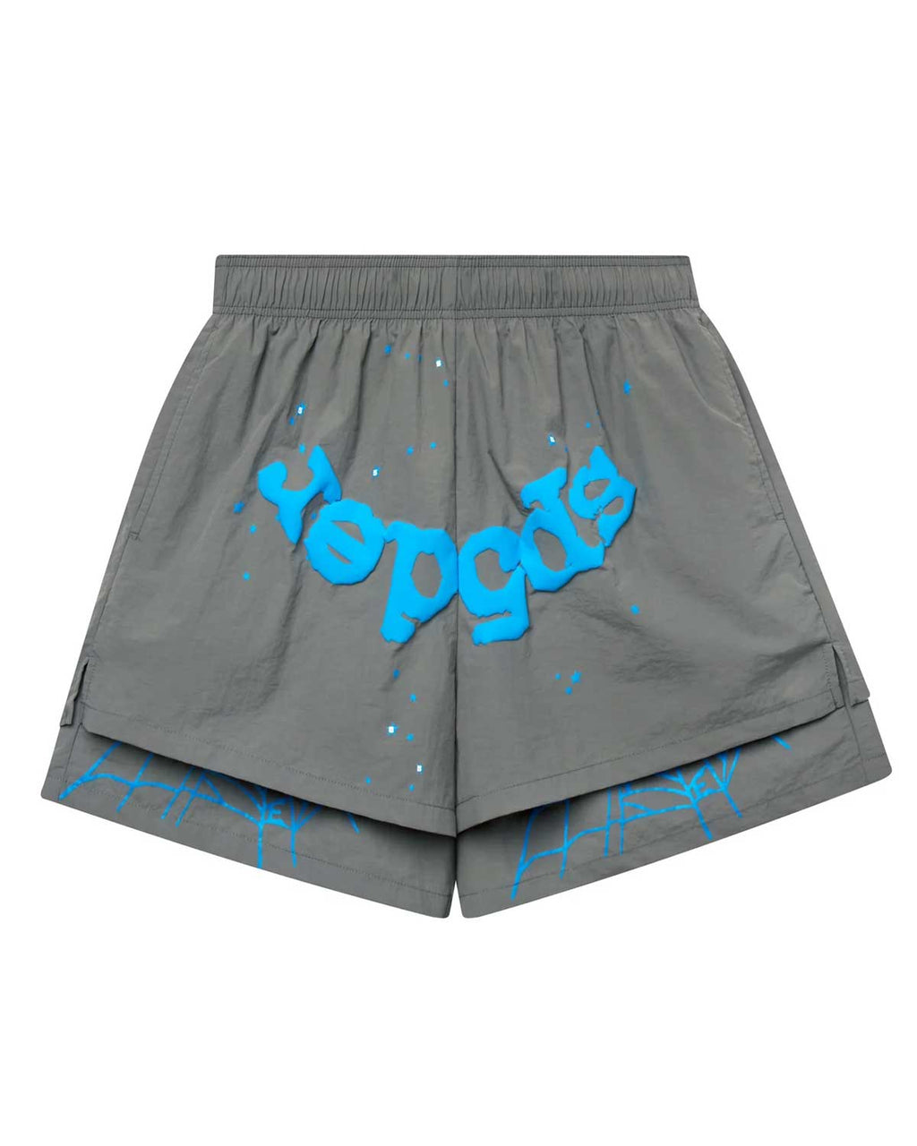 Sp5der OG Web Double Layer Shorts Baby Slate