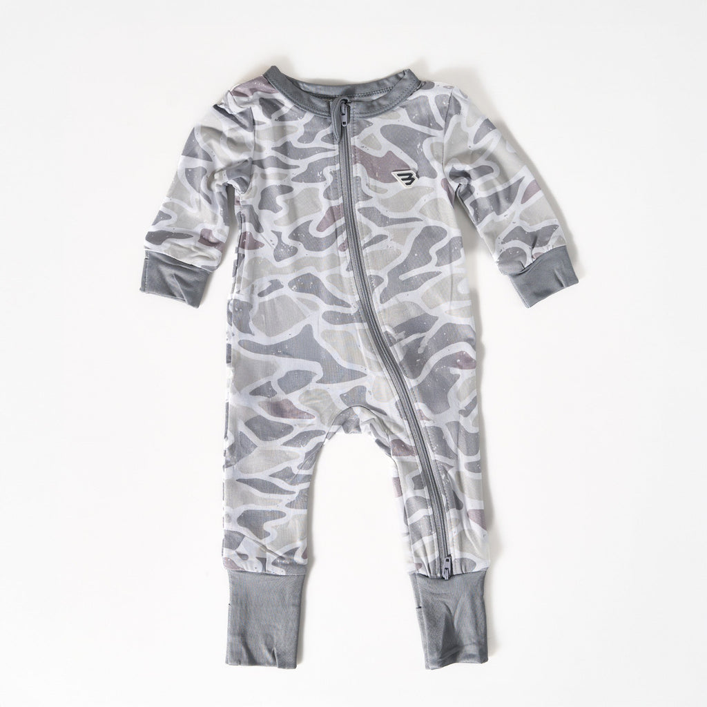 Baby Zip Up - White Camo